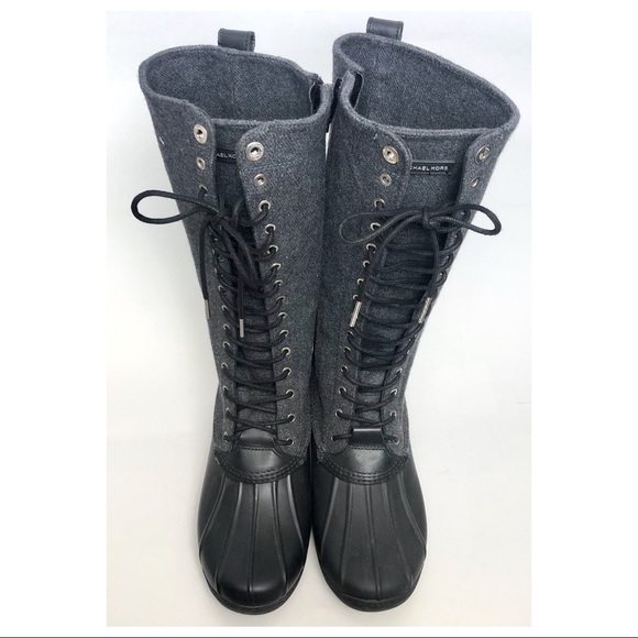 Michael Kors Easton Flannel rubber rain boot - Picture 1 of 5